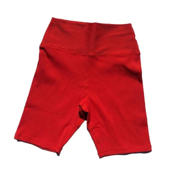 Glider High Waisted Ribbed Biker Shorts Size S - Picture 2 of 8